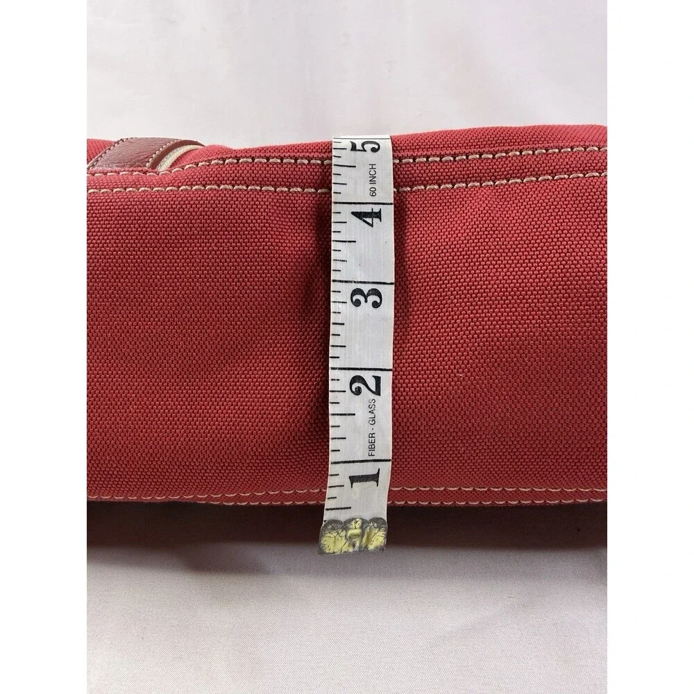Unisex Vintage Retro Y2K Coach Hamptons Canvas Carryall Travel Tote #70108 Red
